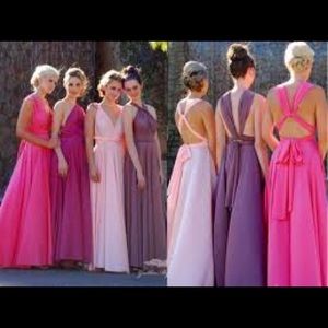 Convertible prom or bridesmaid dress
